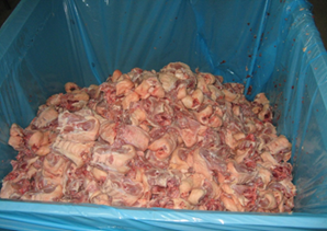 Ein Behälter mit tierischen Nebenprodukten.